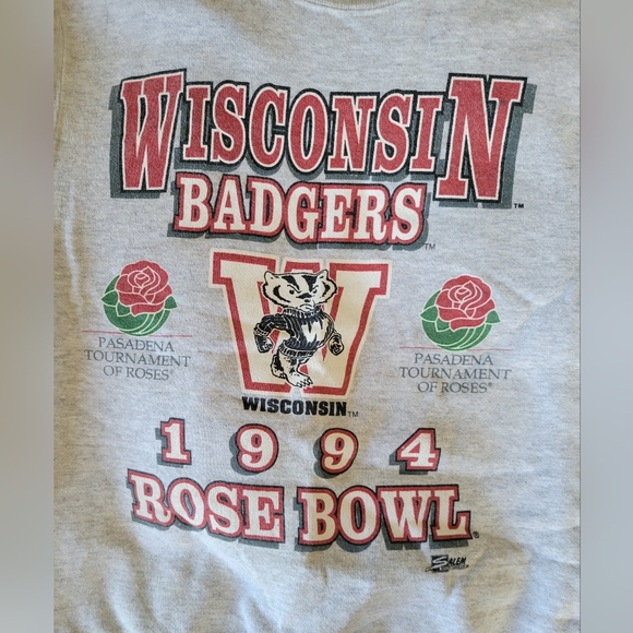 Retro / Vintage Wisconsin Badgers 1994 Rose Bowl sweatshirt - Picture 2 of 4